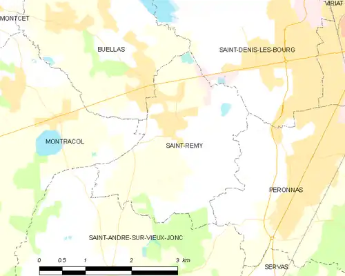 Detailkaart van de gemeente