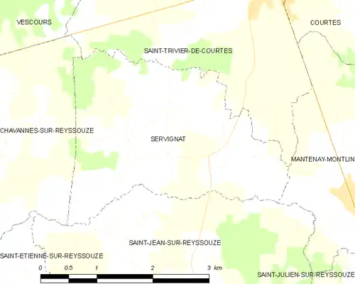 Detailkaart van de gemeente