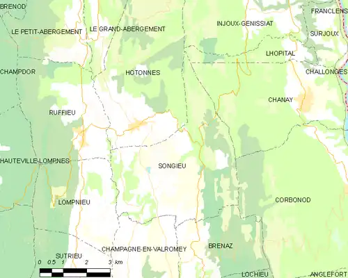 Detailkaart van de gemeente