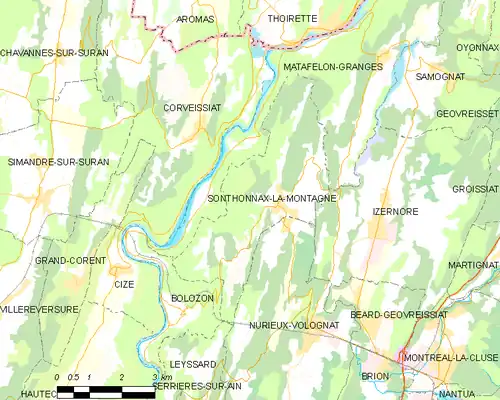 Detailkaart van de gemeente