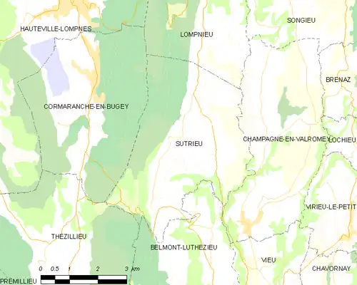 Detailkaart van de gemeente