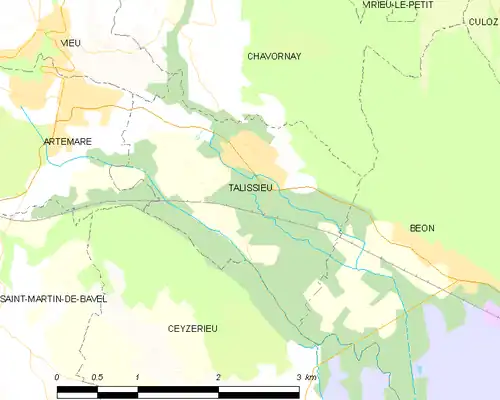 Detailkaart van de gemeente