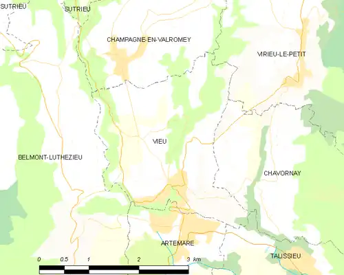 Detailkaart van de gemeente