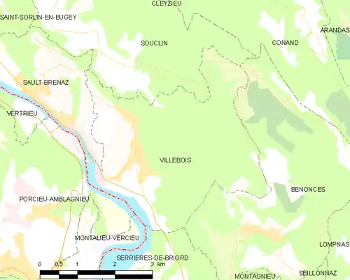 Detailkaart van de gemeente