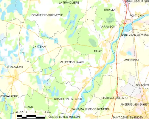 Detailkaart van de gemeente