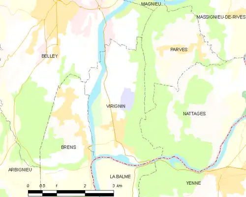 Detailkaart van de gemeente