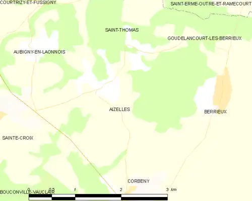 Detailkaart van de gemeente