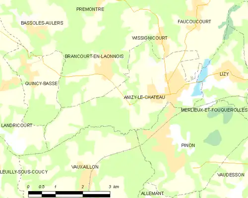 Detailkaart van de gemeente