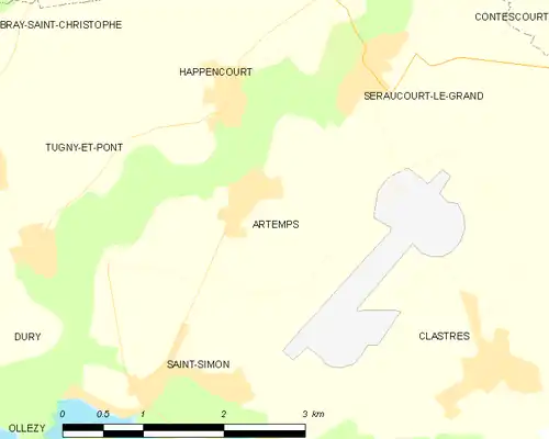 Detailkaart van de gemeente