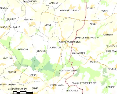 Detailkaart van de gemeente