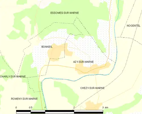 Detailkaart van de gemeente