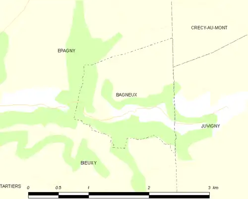 Detailkaart van de gemeente