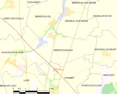 Detailkaart van de gemeente