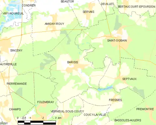 Detailkaart van de gemeente