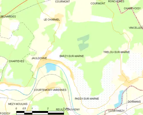 Detailkaart van de gemeente