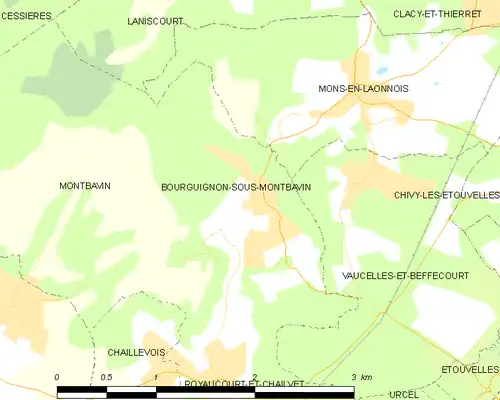 Detailkaart van de gemeente