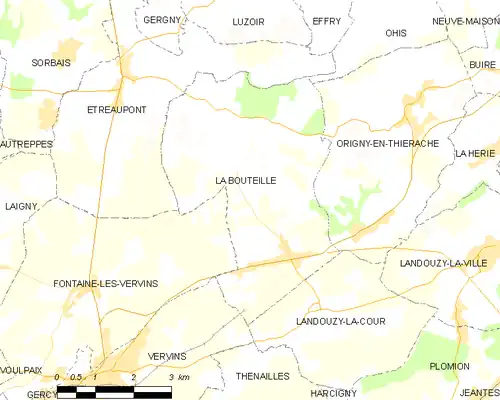 Detailkaart van de gemeente