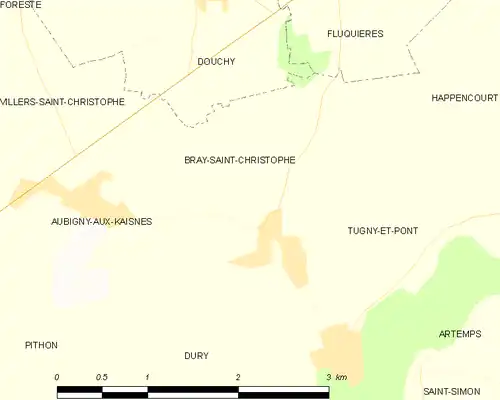 Detailkaart van de gemeente