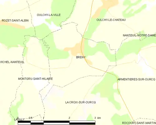 Detailkaart van de gemeente