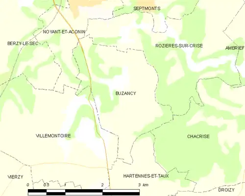 Detailkaart van de gemeente