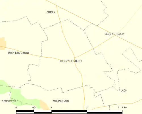 Detailkaart van de gemeente