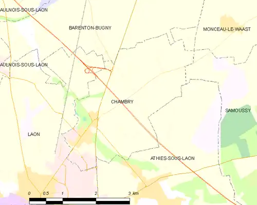 Detailkaart van de gemeente