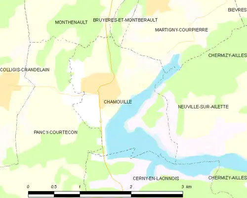 Detailkaart van de gemeente