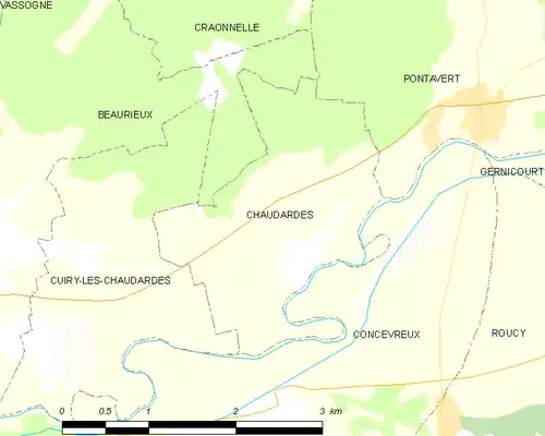 Detailkaart van de gemeente