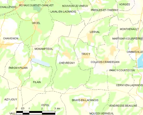 Detailkaart van de gemeente