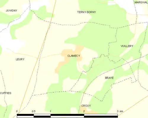 Detailkaart van de gemeente