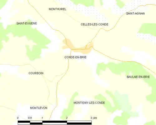 Detailkaart van de gemeente