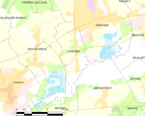 Detailkaart van de gemeente