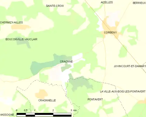 Detailkaart van de gemeente