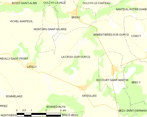 Detailkaart van de gemeente