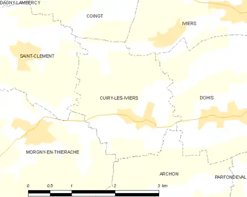 Detailkaart van de gemeente