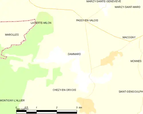Detailkaart van de gemeente