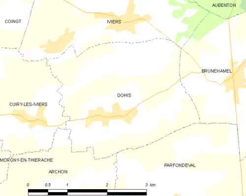 Detailkaart van de gemeente