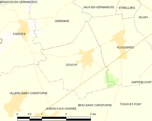 Detailkaart van de gemeente