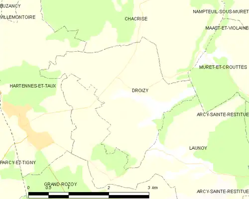 Detailkaart van de gemeente