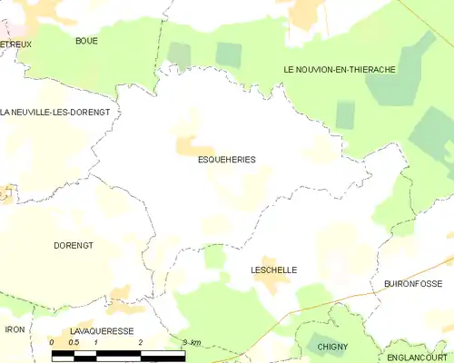 Detailkaart van de gemeente