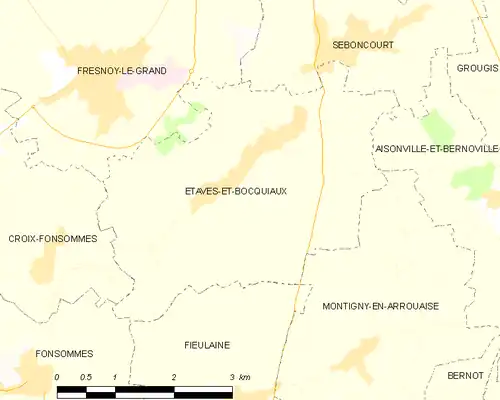 Detailkaart van de gemeente