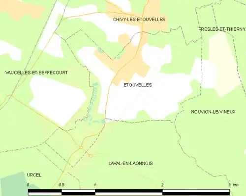 Detailkaart van de gemeente