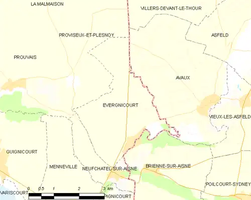 Detailkaart van de gemeente