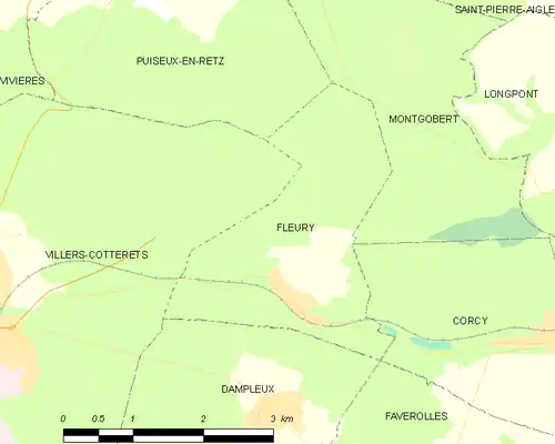 Detailkaart van de gemeente