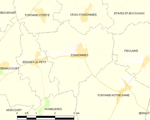 Detailkaart van de gemeente