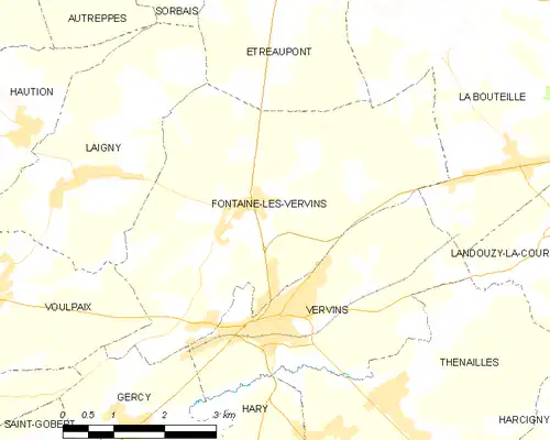 Detailkaart van de gemeente