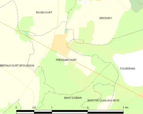 Detailkaart van de gemeente