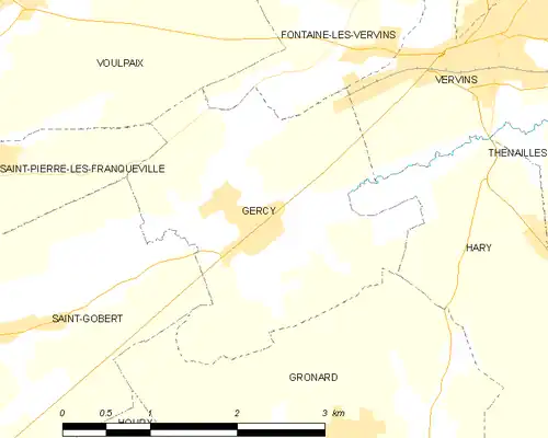 Detailkaart van de gemeente