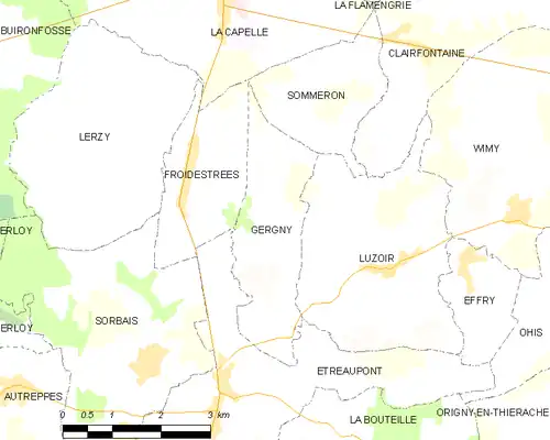 Detailkaart van de gemeente