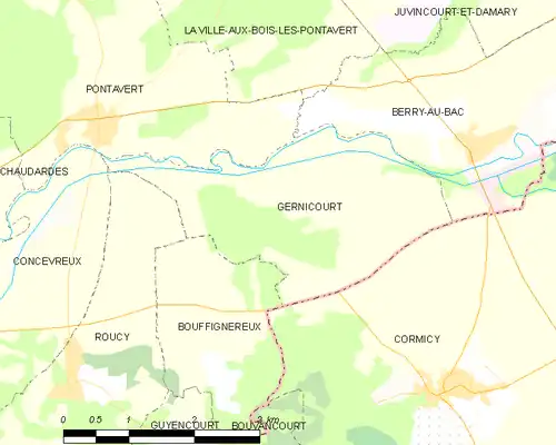 Detailkaart van de gemeente